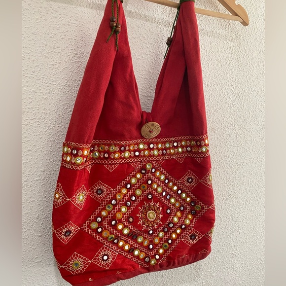 Rajasthani Boho Mirror Embroidered Bag - Picture 2 of 6